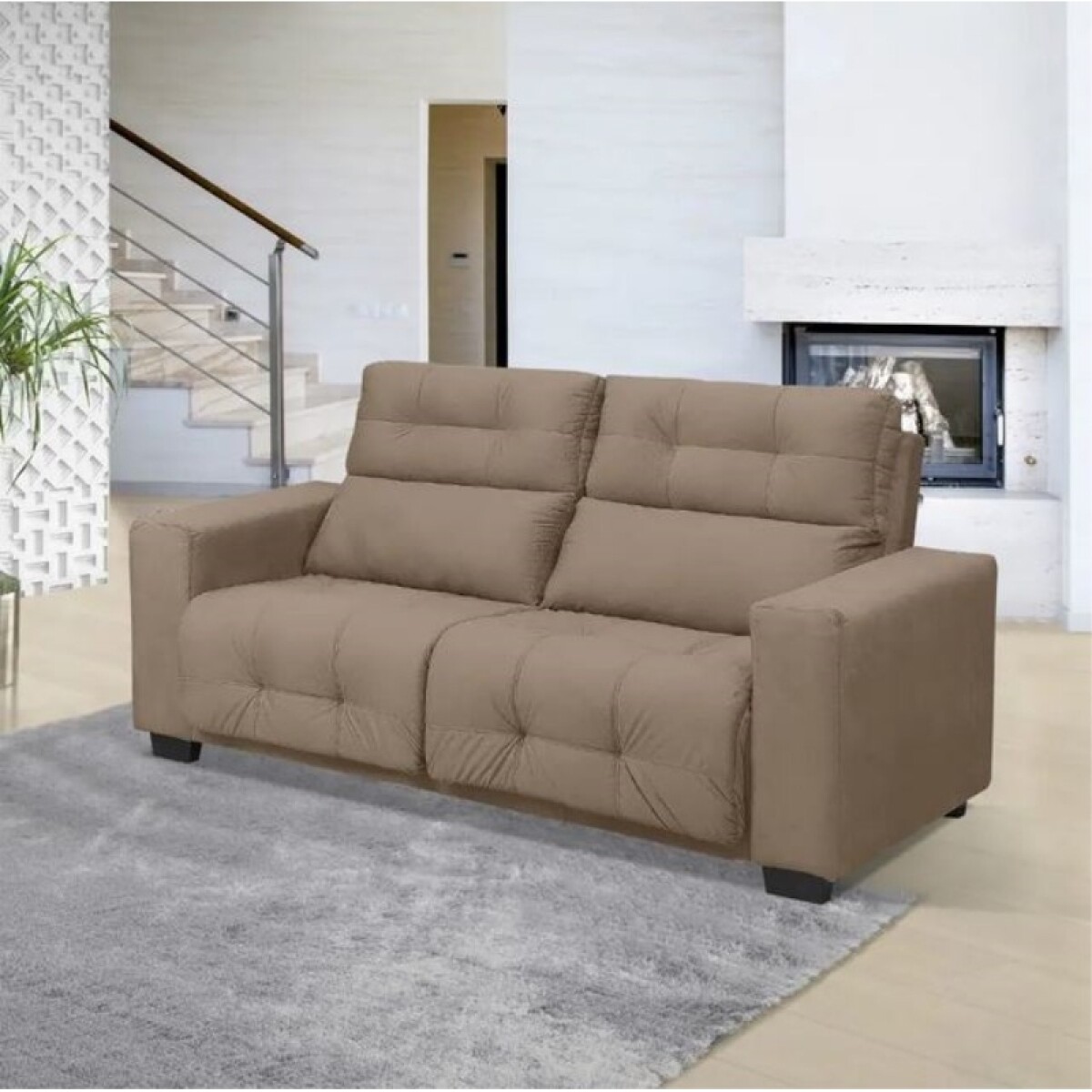 Sofa 2 Cuerpos Le Mans Hellen Gris Claro 