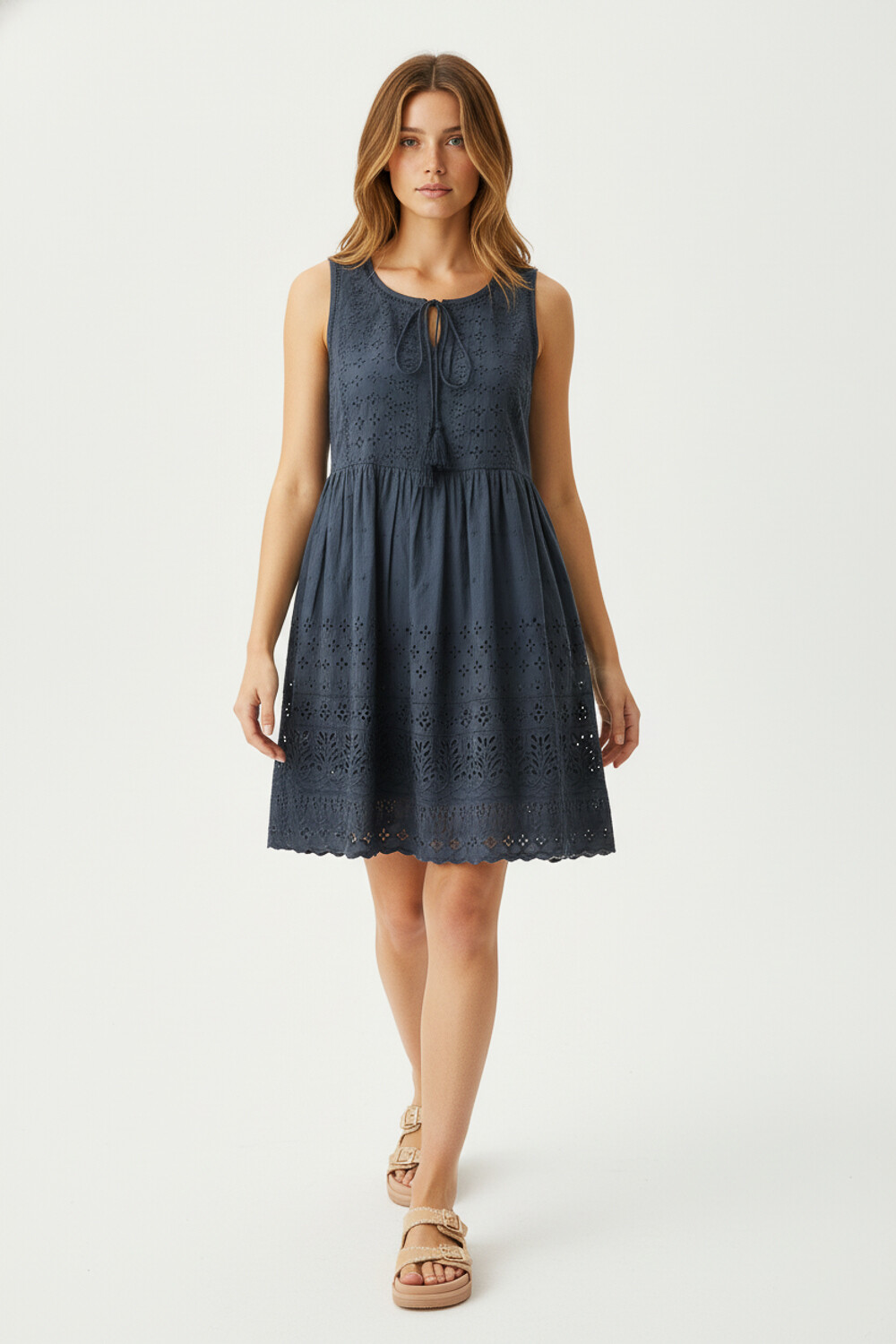 Vestido Prenia Azul Piedra