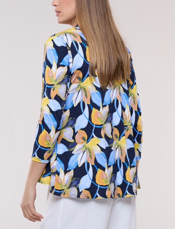Cardigan Print AZUL/MULTI