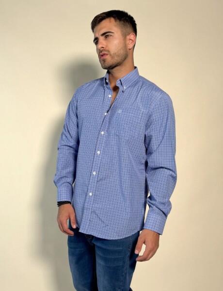 Camisa a cuadros Inti Celeste