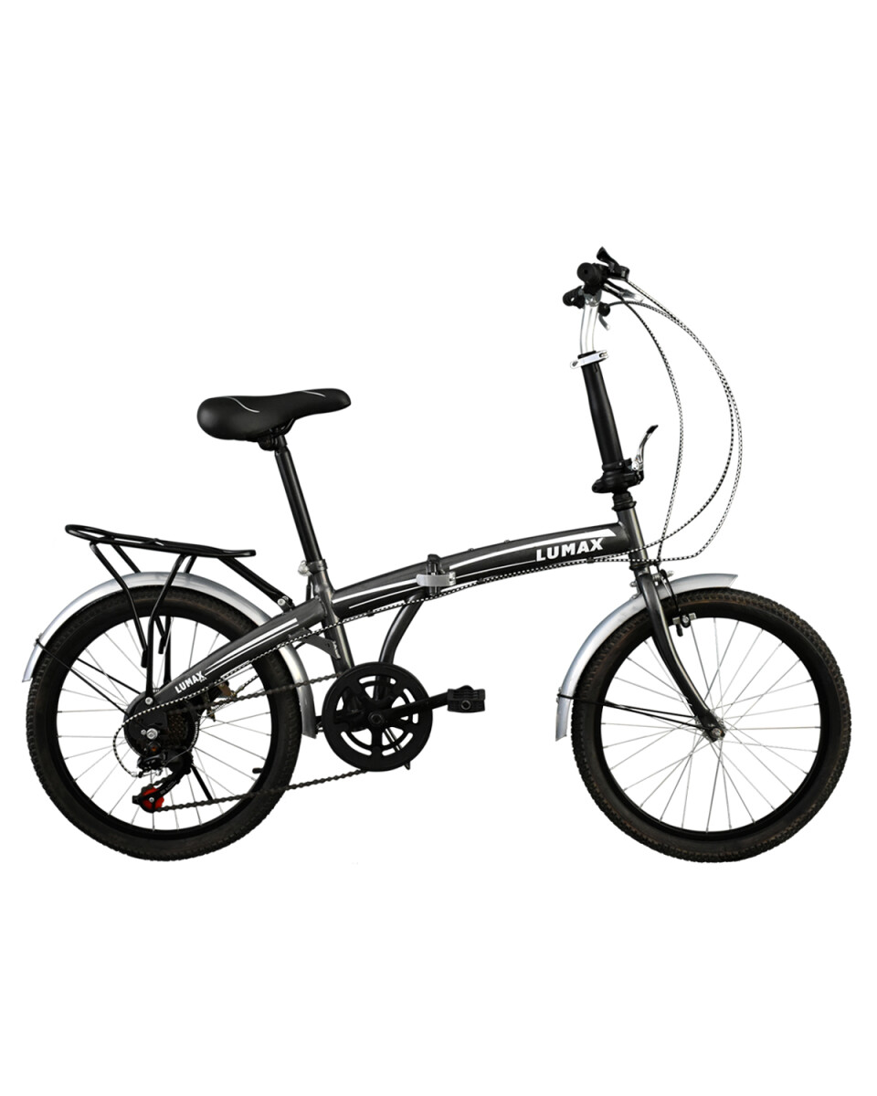 Bicicleta Plegable Rodado 20 Lumax Shimano Parrilla - Gris 