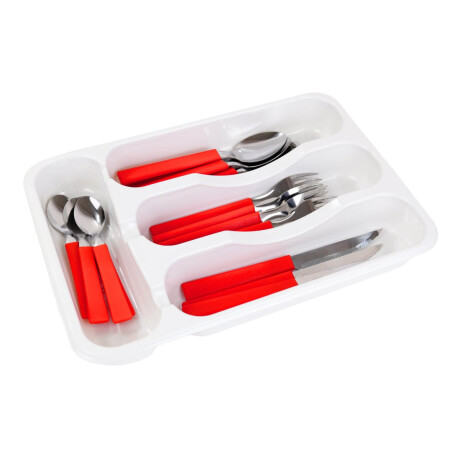 Juego de cubiertos 17 piezas rojo Martinazzo Juego de cubiertos 17 piezas rojo Martinazzo