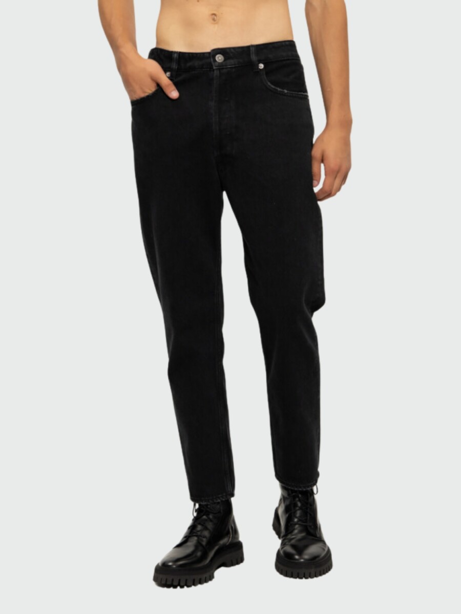 Golden Goose-Jean oscuro slim, Alvaro - Negro 