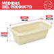 Set x3 Maceta rectangular 3 lts ARENA
