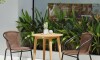 Sillas Símil Rattan con Mesa de Eucaliptus - Nassau Marrón