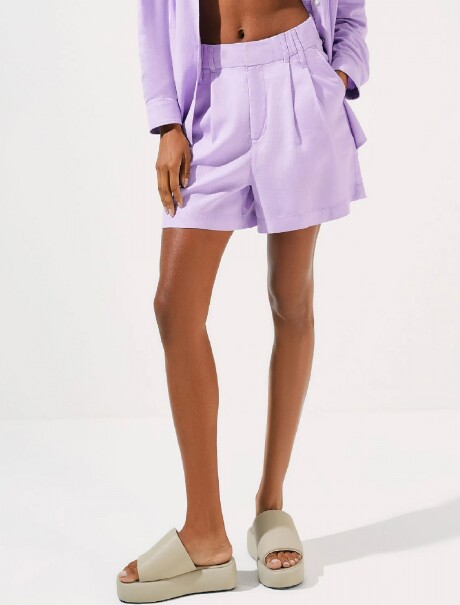 SHORT FEMENINO DE LINO VIOLETA