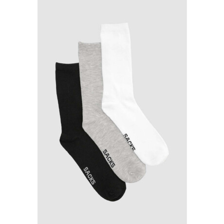 Pack x 3 medias hombre lisas media caña Variante 38