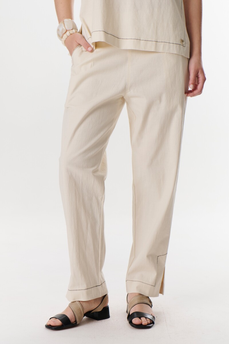 PANTALON LINO STRECH NATURAL