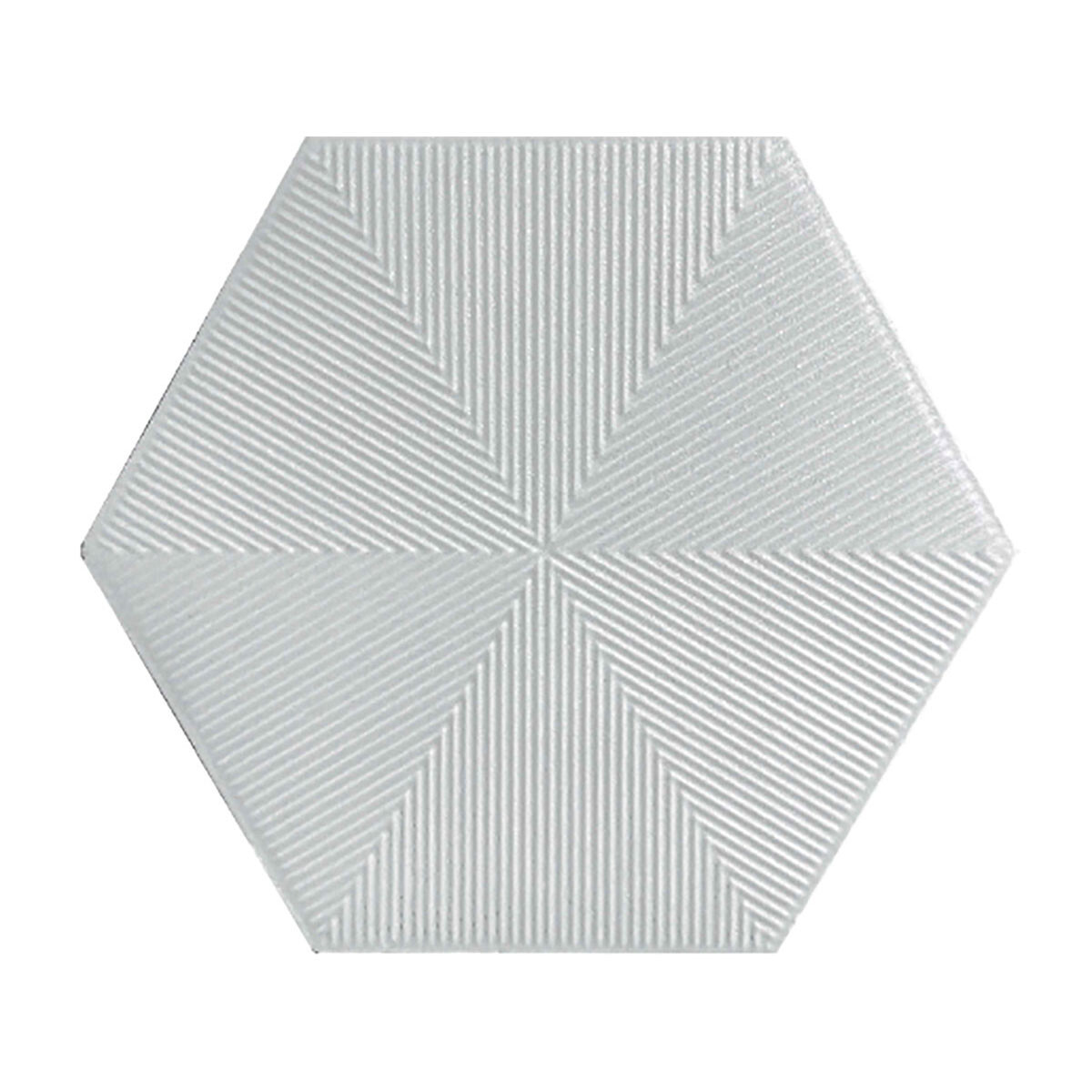 Ceramica Hexagonal Blanco Relieve 10X20Cm Pared - GAMAS DE BLANCO 