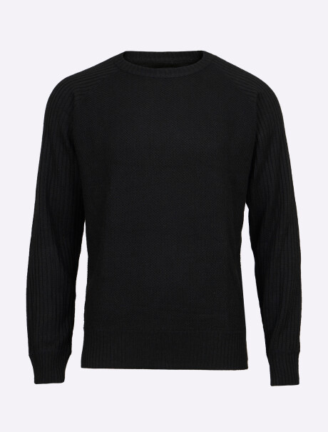 Sweater diagonales negro