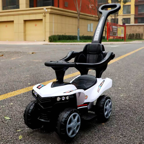 Buggy Cuatriciclo Musical C/ Luces Y Guía Bebés Niños Blanco