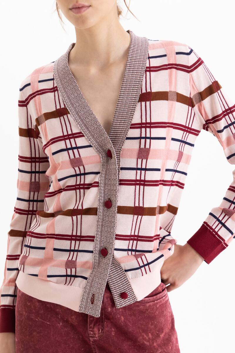CARDIGAN NANTES Bordo