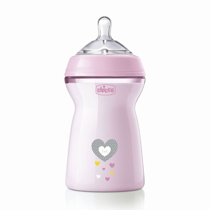 CHICCO BIBERON NAT.FEELING ROSA+6M81335 única