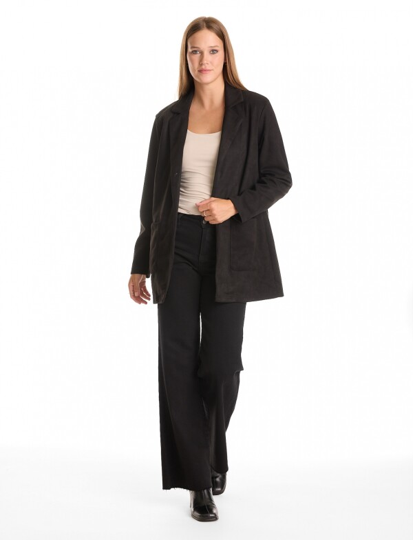 Blazer Faux Suede NEGRO