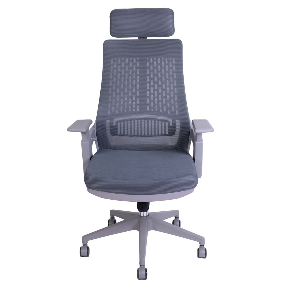 SILLA DE OFICINA MALLA GRIS LOMBARDI