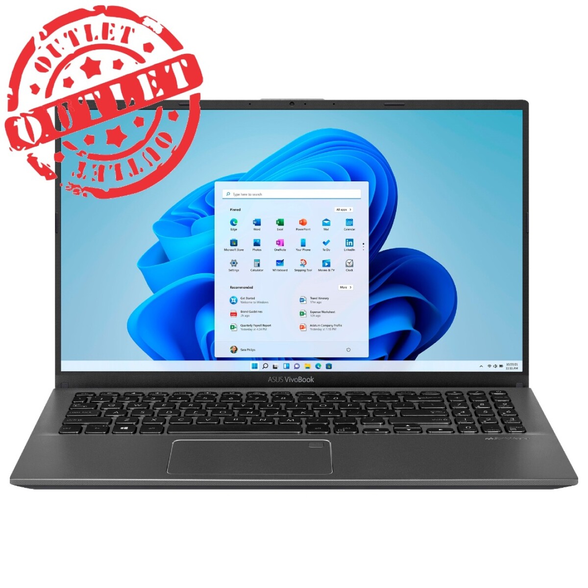 Notebook Asus Core I3 3.4GHZ, 8GB, 256GB Ssd, 15.6", Win 11 (con Detalles) 