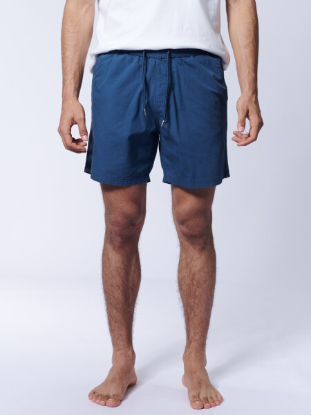 Short de baño de algodón listo Azul