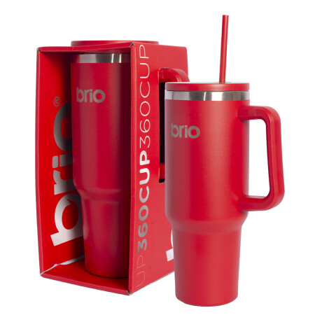 Vaso Térmico brio Con Tapa Sorbito Cup 360 1200ml Rojo