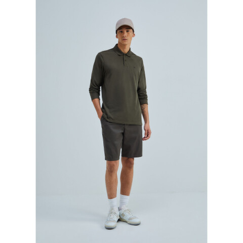 CAMISA POLO ML MASC CINZA ESCURO