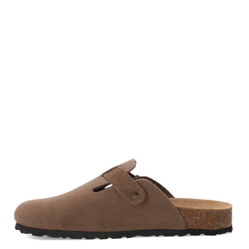 Sandalias de Mujer Freeway Zueco Casual 1 Hebilla Taupe