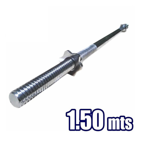Set Barra Maciza 1.50m +30kg Discos Pesas Gimnasio 2x10KG + 2x5KG