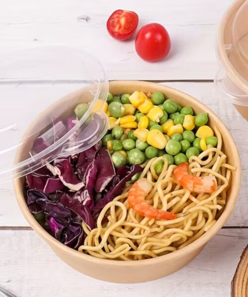 Bowl descartable 450 ml con tapa transparente Bowl descartable 450 ml con tapa transparente