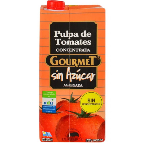 PULPA DE TOMATE GOURMET 1030G SIN AZUCAR PULPA DE TOMATE GOURMET 1030G SIN AZUCAR