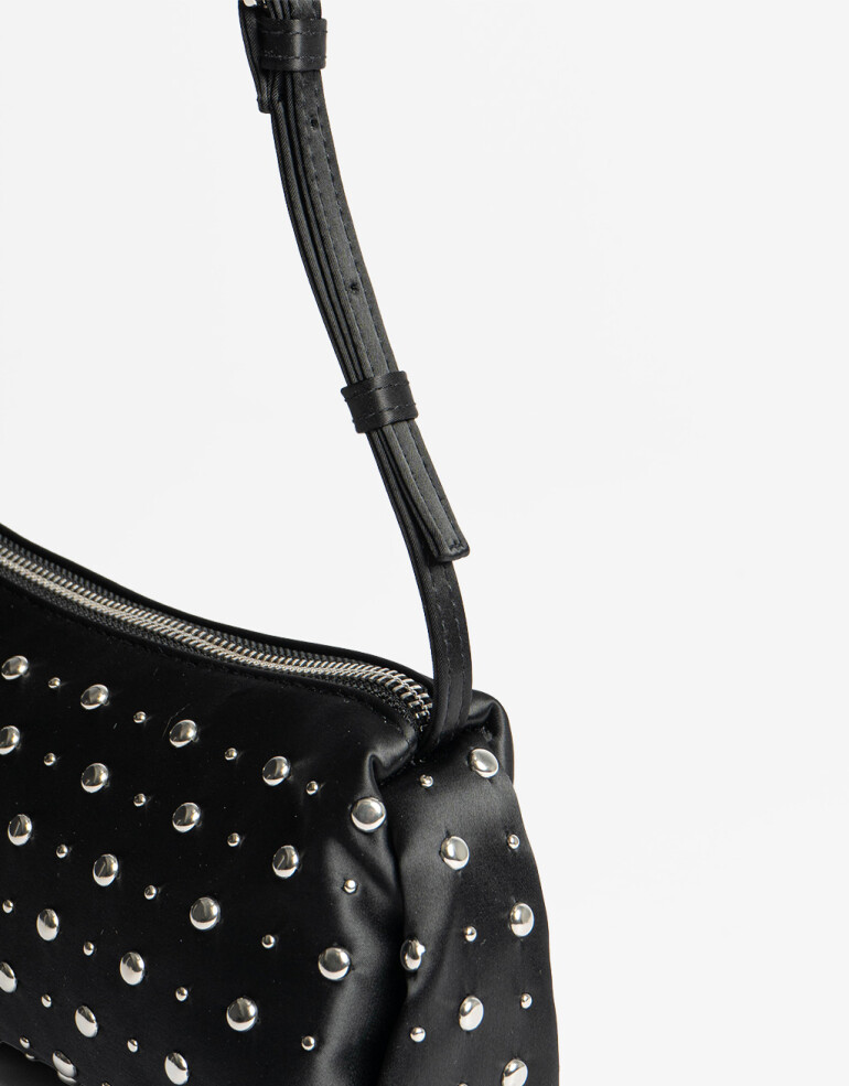 City Cartera City Con Tachas - Negro