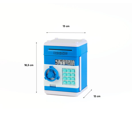 Alcancía Caja Fuerte Infantil Celeste