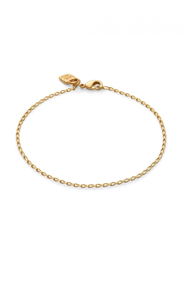 PULSERA CON ESLABONES OVALADOS BAÑADA EN ORO 18K Pulsera
