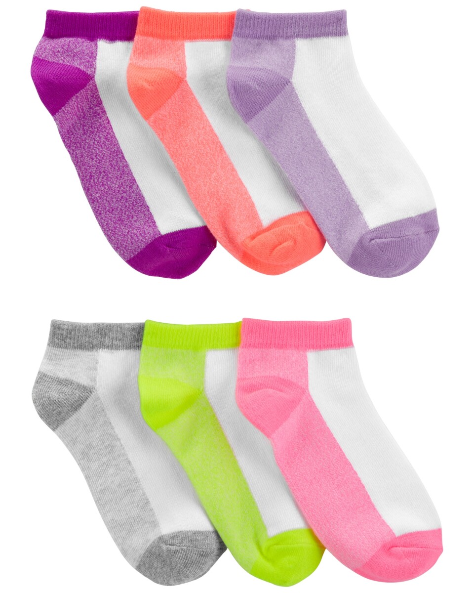 Pack seis pares de medias tobilleras de algodón 