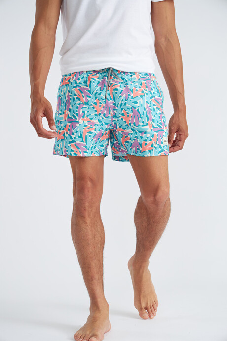 Short cl�sico Henry Celeste abstracto