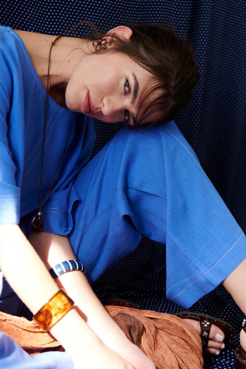 PANTALON LINO POCKET AZUL