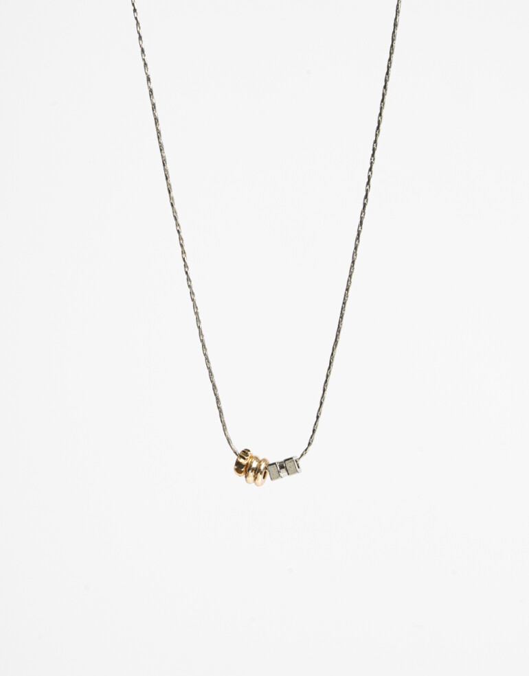 Cadena Corta con Dije Metal Collar De Cadena Dijes Biplating - Dorado