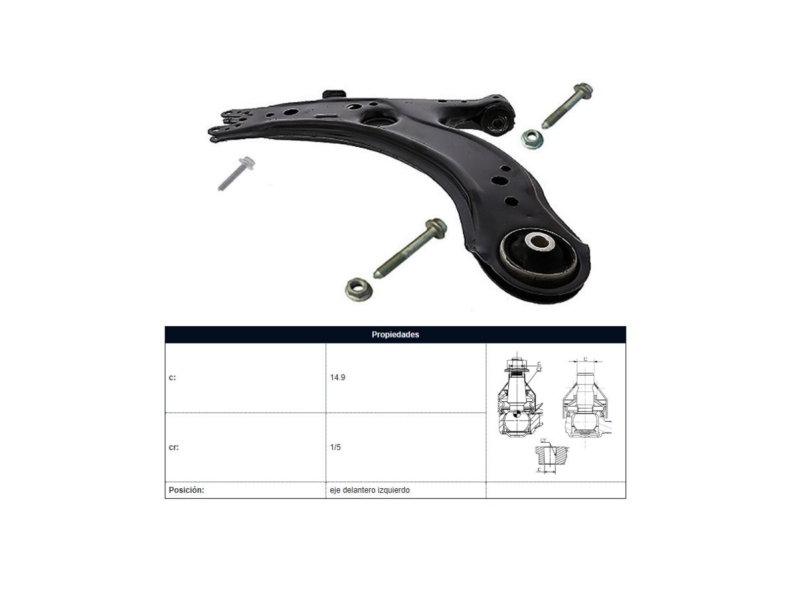 Parilla De Suspension Del Audi A3, Volks Bora/Golf 96-25 Der/Izq 