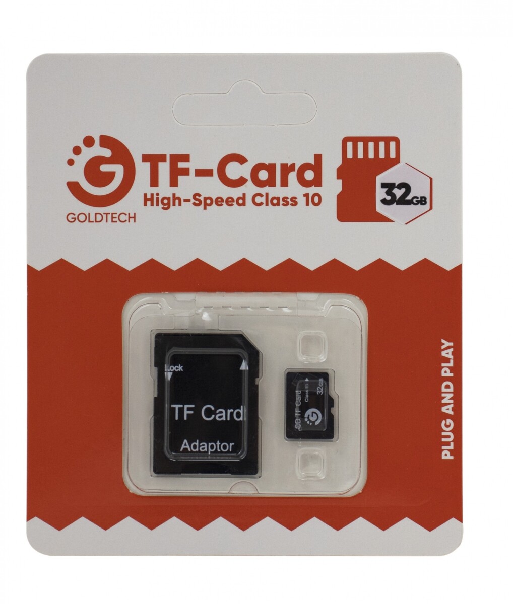 Memoria Micro Sd Goldtech 32GB Clase 10 con Adaptador 