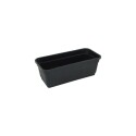 MACETA JARDINERA RECTANGULAR 16LTS 65X23X16,5CM NEGRO