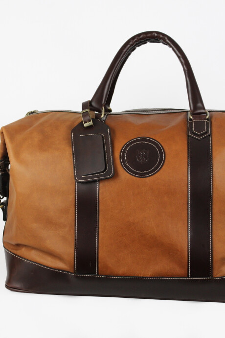 Leather Travel Bag Camel