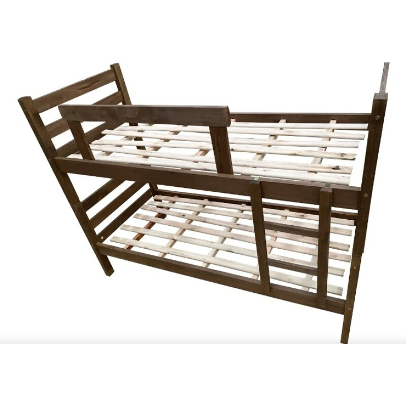 Cama Cucheta Escalera Baranda Madera Maciza Eucaliptus 2051 Color Marrón Rustico ​ Cama Cucheta Escalera Baranda Madera Maciza Eucaliptus 2051 Color Marrón Rustico ​