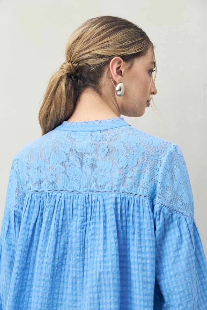 BLUSA LIBERTAD Celeste Cielo