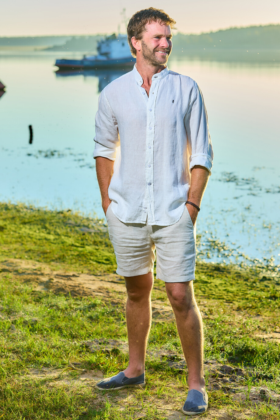 Short de Lino Bali Beige