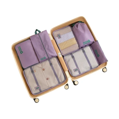 Organizador de equipaje x7 combinado Lila