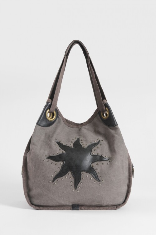 Bolso oversize canvas yorugua gris