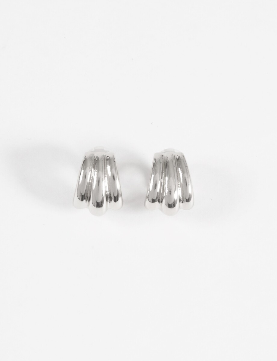 Caravanas vueltas clip - plateado 