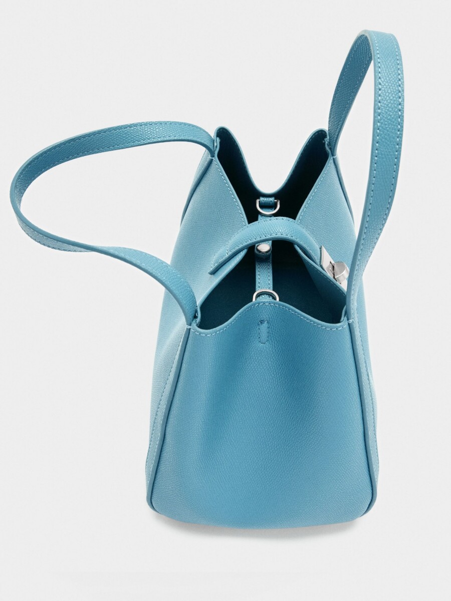 Bolso Tote Con Bolsa Interior azul