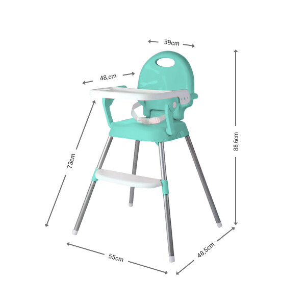 Silla De Bebe Para Comer Plegable Asiento 3 En 1 Arnes Cinturon Seguridad 3 Puntos Imback Color Turquesa Silla De Bebe Para Comer Plegable Asiento 3 En 1 Arnes Cinturon Seguridad 3 Puntos Imback Color Turquesa