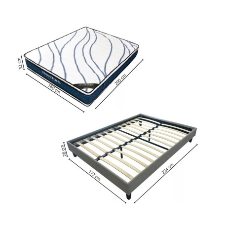 Sommier Queen Hamptons Scandium con Respaldo Sommier Queen Hamptons Scandium con Respaldo