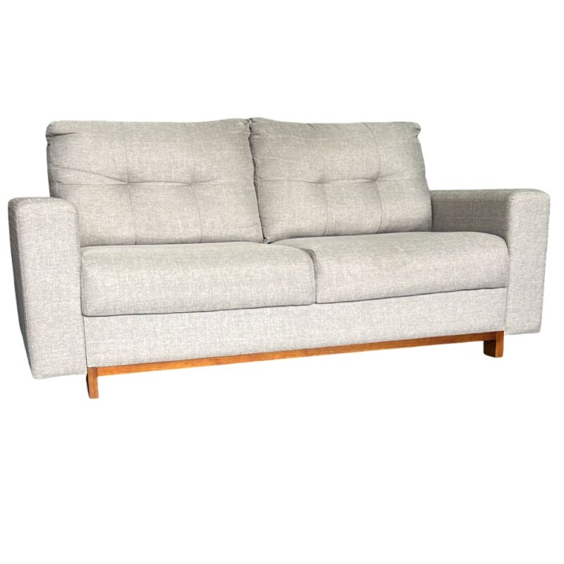 Sofa 3 cuerpos - Respaldo capitoneado - Tela beige Sofa 3 cuerpos - Respaldo capitoneado - Tela beige