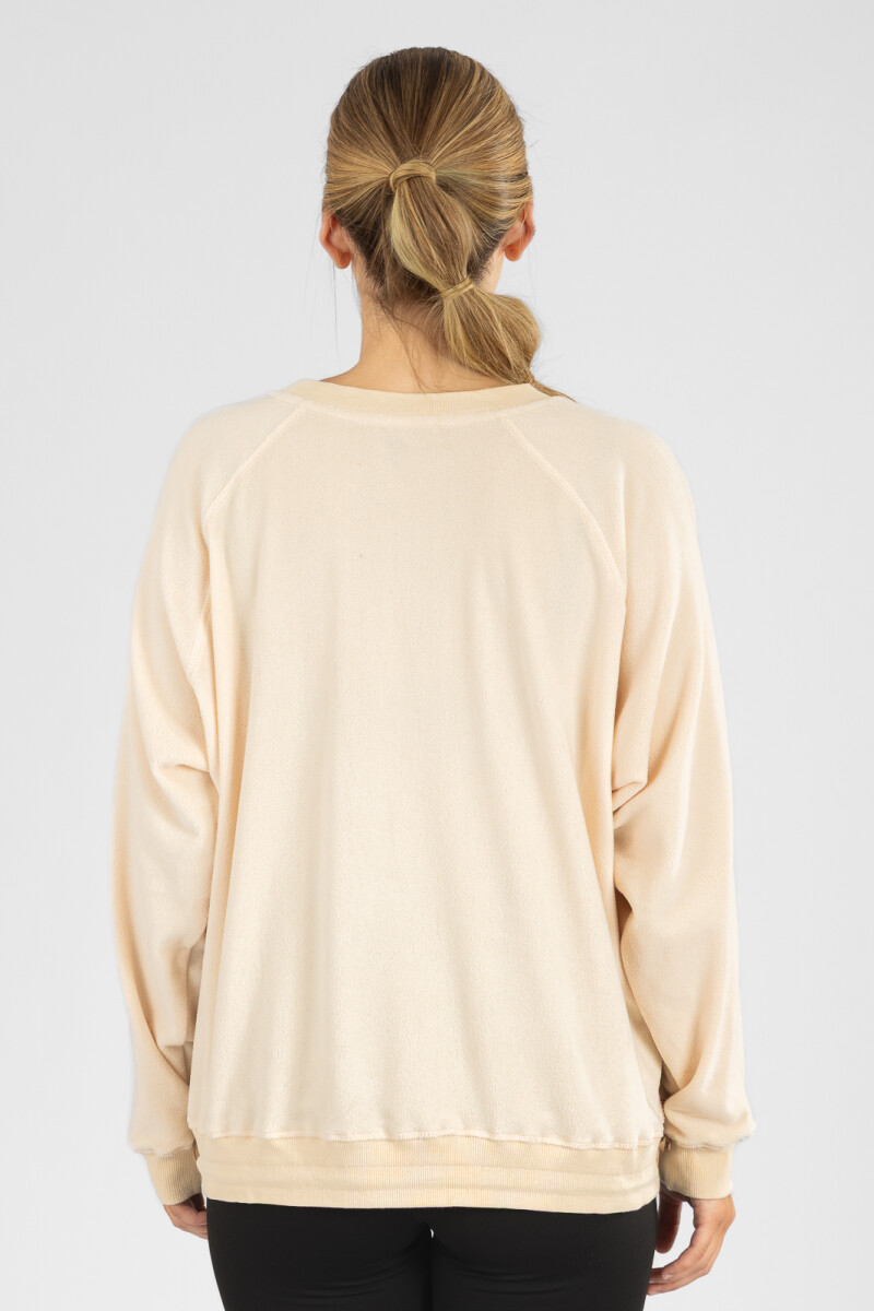New sweater polar with pocket Beige