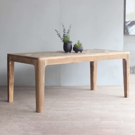 MESA DE COMEDOR MADERA NATURAL-BEIGE RENÉ